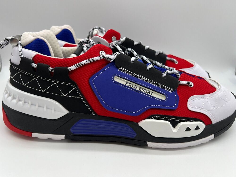 Polo Ralph Lauren PS200 SK HTL Men's Red Blue White Shoes Size 14 NEW